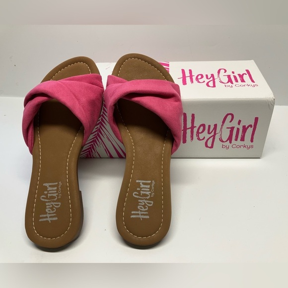 Hey Girl by Corky’s Lemonade Sandal Pink Women’s Slip On Sandals, 7, Pink, NWT - Picture 3 of 4